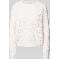 Hemisphere Strickpullover mit gerippten Abschlüssen in Offwhite, Größe 36 von Hemisphere