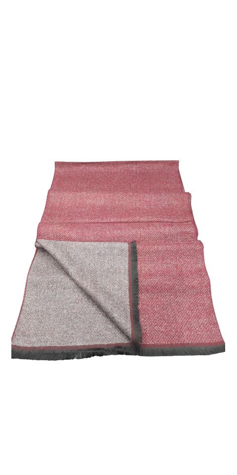 Hemley Strickschal Hemley Herren Viscoseschal rot grau meliert von Hemley