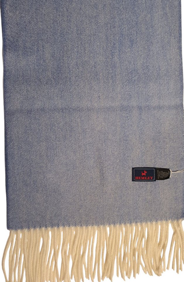 Hemley Wollschal Hemley Herren Wolle/Kaschmir Schal uni blau, mit modischen Fransen Hemley Wollschal Hemley Herren Wolle/Kaschmir Schal uni blau, mit modischen Fransen von Hemley