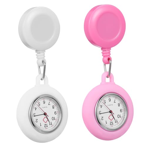 2pcs Practical Watches Convenient Hand Clip-on Retractable Pocket Watch 2pcs Practical Watches Convenient Hand Clip-on Retractable Pocket Watch von Hemobllo