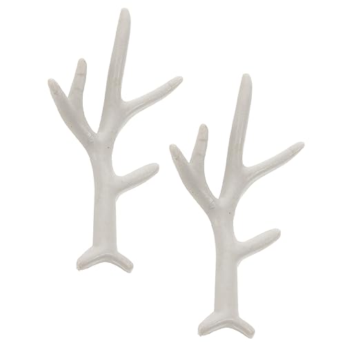 Hemobllo 1 Paar Geweih-Kopfschmuck Geweih Reh falsches Geweih Weihnachts-Kopfschmuck-Accessoires Rentierstirnband Hirsch-Cosplay Geweih Stirnband Cosplay Hörner Cosplay Plastik Weiß Hemobllo 1 Paar Geweih-Kopfschmuck Geweih Reh falsches Geweih Weihnachts-Kopfschmuck-Accessoires Rentierstirnband Hirsch-Cosplay Geweih Stirnband Cosplay Hörner Cosplay Plastik Weiß von Hemobllo