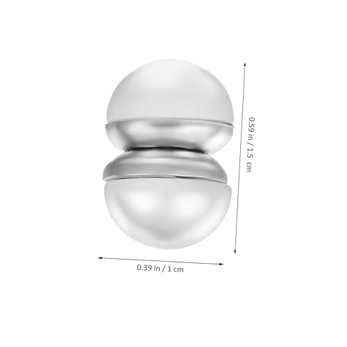 Hemobllo 10 Paare Hijab Magnetische Perlenkleider Gewichte Doppelseitige Magnetische Schleiergewichte für Hochzeit Schal Kleidung Einfach zu Befestigen Silberne Perlenbroschen Vielseitig von Hemobllo