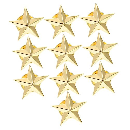 Hemobllo 10 Stück Pentagramm-abzeichen Sterne-abzeichen Party Geformt Fünf Für Dekoration Hochzeit Männer Bestickt Flecken Stifte Pentagram -abzeichen Damit Nicht Punkt Golden Legierung Hemobllo 10 Stück Pentagramm-abzeichen Sterne-abzeichen Party Geformt Fünf Für Dekoration Hochzeit Männer Bestickt Flecken Stifte Pentagram -abzeichen Damit Nicht Punkt Golden Legierung von Hemobllo