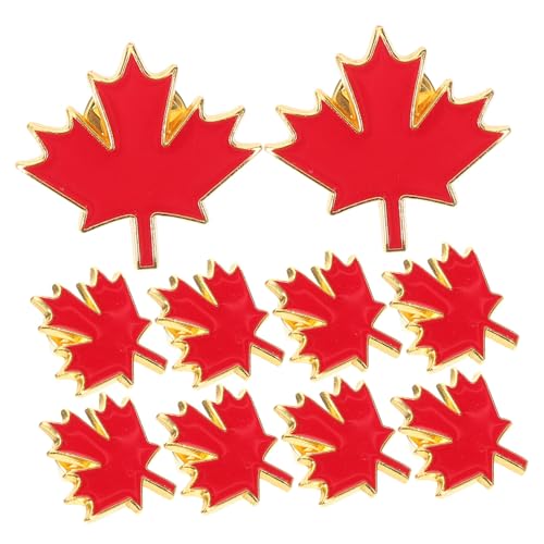 Hemobllo 10 Stück Teiliges Maple Leaf Broschen aus Metall Langlebige Farbbeständige Anstecknadeln für Damen Herbstblatt Pins Sicherer Halt an Kleidung Elegantes Accessoire für Anzüge und von Hemobllo