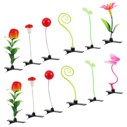Hemobllo 12stücke Pflanzen Haarspangen Haarspangen Blumen Haarnadeln Für Mädchen Haar Accessoires Blumen Haarspange Simulation Kopfschmuck von Hemobllo