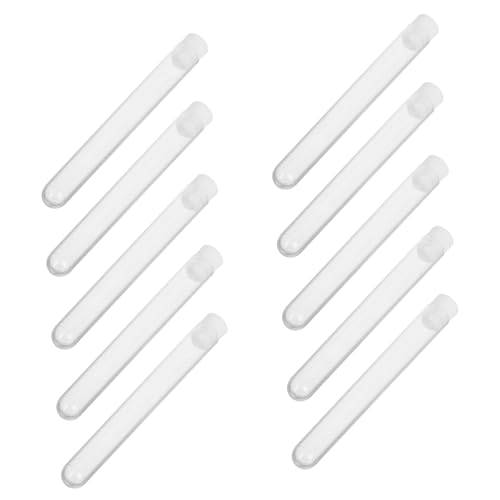 Hemobllo 15stücke Transparente -reagenzgläser Mit Kappen Wimpernbürstenhalter Make-up-pinsel- Reisetaschen Augenbrauenbürstentaschen Mascara-pinselbehälter von Hemobllo