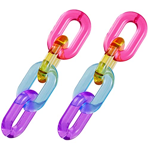 Hemobllo 1Paar Acrylkettenohrringe für Frauen Dangle Ohrringe Übertriebene Mode Accessoires Partys Besondere Anlässe von Hemobllo