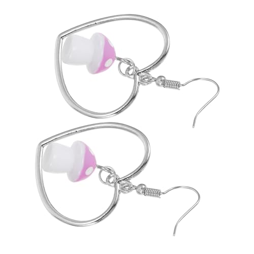 Hemobllo 1Paar Süße Pilzform Ohrstecker für Damen Tropfenohrringe mit Feiner Verarbeitung Ihren Täglichen Look Zierliches Design für Unvergessliche von Hemobllo