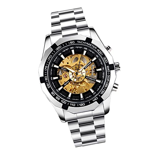Hemobllo 1stück Herren Armbanduhr Skelett Mechanische Uhr Elegantes Design Leuchtend Für Business Casual Anlässe Mechanik von Hemobllo