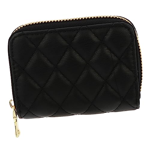 Hemobllo Kartentasche Aus Pu-Material Mit Reißverschluss Geräumig Für Karten Kleingeld Und Scheine Klassischer Rauten-Stil Kompakt Für Manteltasche Oder Umhängetasche von Hemobllo
