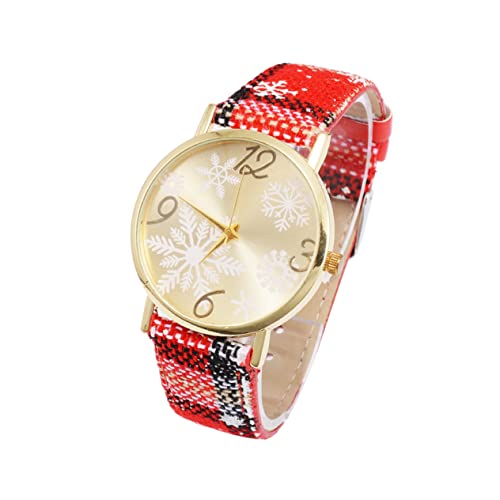 Hemobllo 1stk Weihnachtsquarzuhr Charm Watch Weihnachtsstrumpf Stuffers Winterferienparty Begünstigt Frauen Handgelenk Schmuck Weihnachtsuhr Armbänder Damenuhren Fräulein Koreanisch von Hemobllo