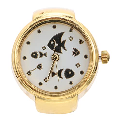 Hemobllo 1stück Elektronische Ringuhr Mit Goldfarbenem Design Tragbare Schmuckuhr Für Damen Und Herren Und Praktisch Für von Hemobllo