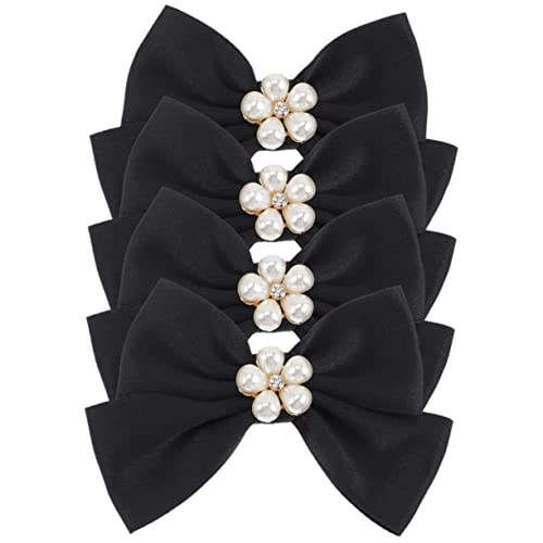 Hemobllo 2 Paare Schuhclips Schleife mit Perlen Abnehmbare Schuhdekoration für Damen Hochzeitsschmuck Schuhverzierung Wiederverwendbar Langlebig Modisches Accessoire von Hemobllo