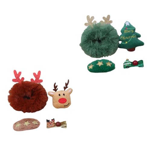 Hemobllo 2 Sätze Weihnachts Haarclips Teiliges Rentier Weihnachtsbaum Haarschmuck für Mädchen Festliche Karneval Haarspangen Umweltfreundlich Langlebig von Hemobllo