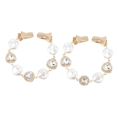 Hemobllo 2 Stück Barock Perlen Sweater Clips Strickjacken und Schalhalter Broschen für Damen Leichtes Design Geeignet für Alltag Party und Festliche Anlässe von Hemobllo