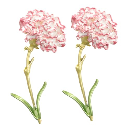 Hemobllo 2 Stück Blumige Anstecknadeln für Damen Dekorativer Cardigan und Pullover Clip Eleganter Strickjacken Broschenverschluss in Rosa Vielseitig für Kleidung und Accessoires von Hemobllo