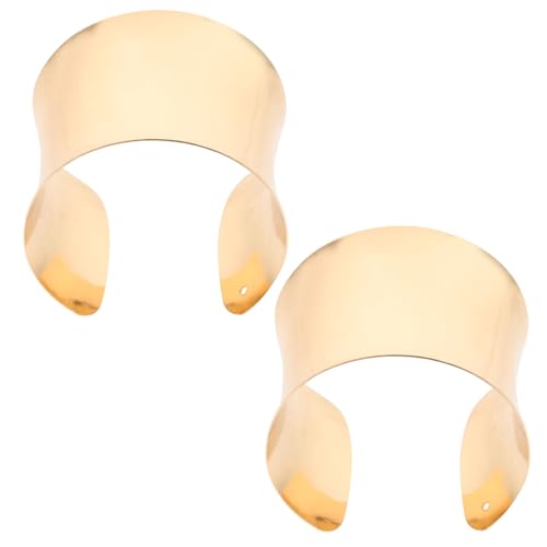 Hemobllo 2stücke Metall Charm Armband Breit Für Damen Handgelenk Schmuck Verstellbar Armreif Charm-armbänder Metallarmband Handgelenkschmuck Breites Damenarmband von Hemobllo