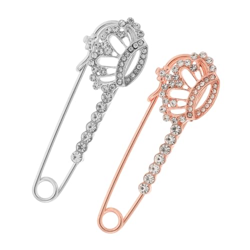 Hemobllo 2 Stück Brosche Perlenbroschen in Roségold Weißk Vielseitige Anstecknadeln für Strickjacken Pullover Kleider Schals und Taillendekor Eleganter Modeschmuck von Hemobllo