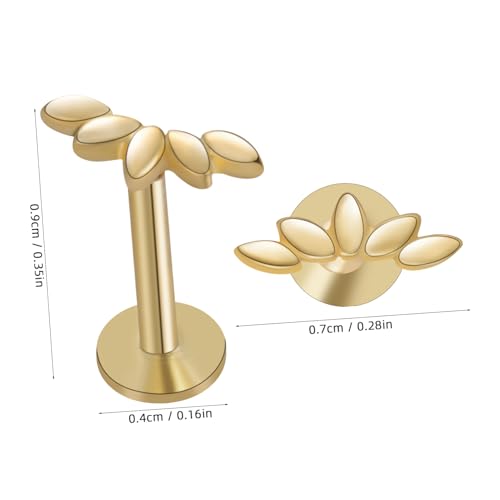 Hemobllo 2 Stück Cartilage Ohrringe Gold Glatte Oberfläche Sicherer Sitz Hautfreundlich Vielseitig Tragbar für Helix Tragus Conch Piercing Minimalistischer Schmuck für Damen von Hemobllo