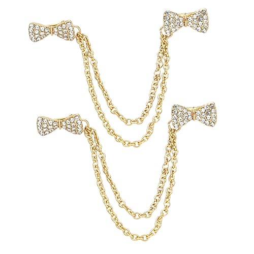 Hemobllo 2 Stück Damen Cardigan Clips mit Zartem Schleifen Design Vielseitige Kragenhalter für Strickjacken Blusen Schals Festhaltend Abnehmbar Geeignet für Formelle und Anlässe von Hemobllo