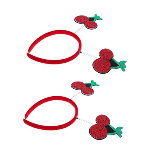 Hemobllo 2 Stück Früchte Haarreifen Elastisch Festliche Kopfbedeckung Kirschmotiv Leicht Für Kindergeburtstag Party Fotoshooting von Hemobllo