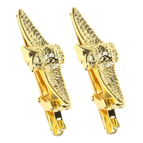Hemobllo 2 Stück Goldene Krawattenklammer für Herren aus Langlebiger Zinklegierung Stilvoller Business Anzug Schmuck Sicherer Halt für Hochzeiten Meetings und Formelle Anlässe von Hemobllo