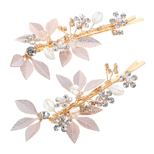 Hemobllo 2 Stück Haarklammern mit Strass Vintage Design Sicherer Vielseitig für Brautfrisuren Hochzeit und Festliche Anlässe Stilvoller Haarschmuck für Damen von Hemobllo
