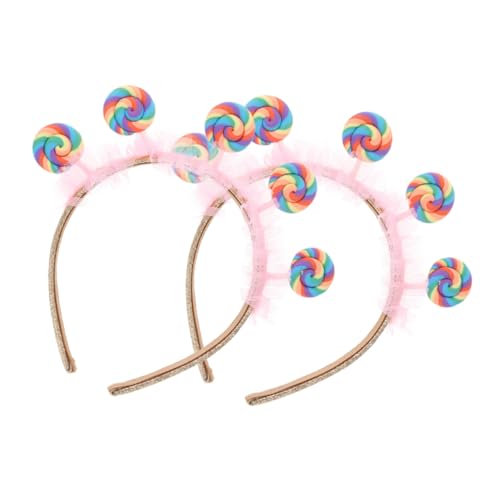 Hemobllo 2 Stück Lollipop Haarbänder für Mädchen Niedliche Candy Haarschmuck mit Spitzenverzierung Leichtes Langlebiges Stirnband für Geburtstag Karneval Party Vielseitig Einsetzbar Hemobllo 2 Stück Lollipop Haarbänder für Mädchen Niedliche Candy Haarschmuck mit Spitzenverzierung Leichtes Langlebiges Stirnband für Geburtstag Karneval Party Vielseitig Einsetzbar von Hemobllo