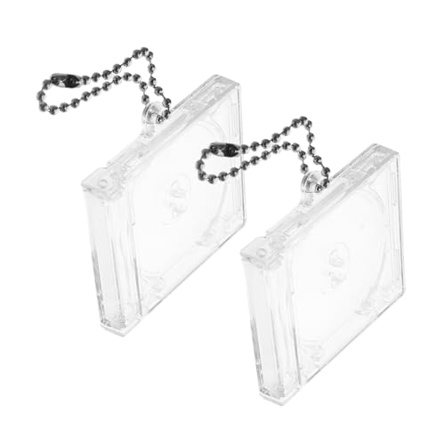 Hemobllo 2 Stück Mini CD Schlüsselanhänger Langlebiger DIY Anhänger für Mini Album Souvenir Kompakt und Robust Vielseitig als Schlüsselanhänger und Fan Dekoration Geeignet von Hemobllo