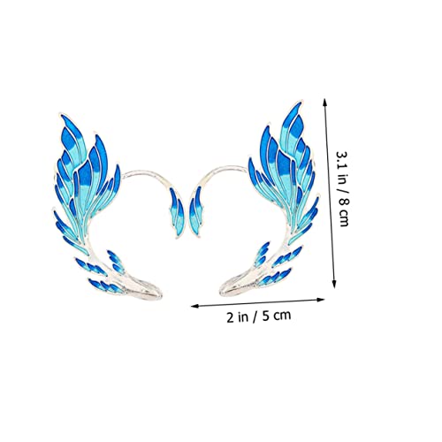 Hemobllo 2 Stück Non Piercing Ohrclips Damen Blaue Elfenohren Ear aus Zinklegierung für Cosplay Party Schmuck von Hemobllo