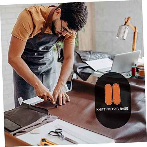 Hemobllo 2 Stück PU Taschenboden Strapazierfähige DIY Basis für und Häkelbeutel Robustes Material für Selbstgemachte Umhängetaschen und Handgefertigte Taschenformen von Hemobllo