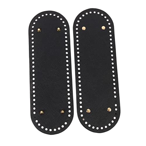 Hemobllo 2 Stück PU Taschenboden Teiliges Vorgebohrt für Einfaches Häkeln und Stricken Robust und Formstabil Vielseitige DIY Basis für Handtaschen Schultertaschen und Korbtaschen von Hemobllo