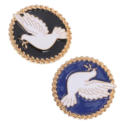 Hemobllo 2 Stück Peace Taube Brosche Legierung Emaille Brooch Pin Anstecknadel Damen Kleidung Abzeichen Vintage Stil Friedenssymbol von Hemobllo