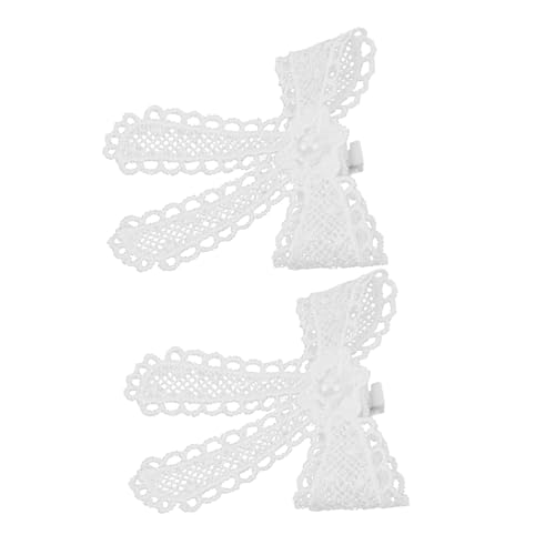 Hemobllo 2 Stück Perlen Lace Schuhclips mit Schleifenmotiv Langlebige Schnürsenkel Dekoration für Mädchen und Damen Einfach Anzubringende Schuhbuckles in Weiß für Sneaker und Alltagsschuh von Hemobllo