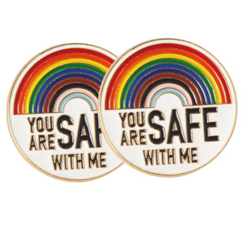 Hemobllo 2 Stück Regenbogen Emaille Pin You Are Safe Broschennadeln für Kleidung Rucksack Anstecker mit Farbigem Brosche für Pflegekräfte und Soziale Berufe Hemobllo 2 Stück Regenbogen Emaille Pin You Are Safe Broschennadeln für Kleidung Rucksack Anstecker mit Farbigem Brosche für Pflegekräfte und Soziale Berufe von Hemobllo