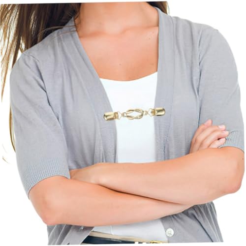 Hemobllo 2 Stück Retro Cardigan Clips Damen Broschen Langlebiger Sweater Pins für Pullover und Schals Praktische und Einfach zu Befestigende Vintage Umhang Verschlüsse von Hemobllo