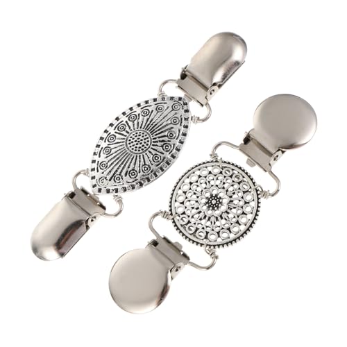 Hemobllo 2 Stück Retro Cardigan Clips aus Langlebiger Vintage Schal und Strickjacken Clips für Damen Fest Haltende Verschlussklammern Accessoires für Offene Jacken und Kleider von Hemobllo