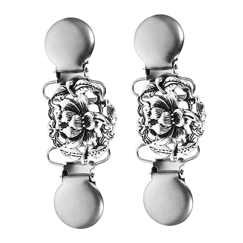 Hemobllo 2 Stück Schalclips Damen Vintage Stil Langlebige Halsschmuck Broschen für Kleidung Pullover Strickjacken Politur Farblich Glänzend für Frauen und Mädchen von Hemobllo