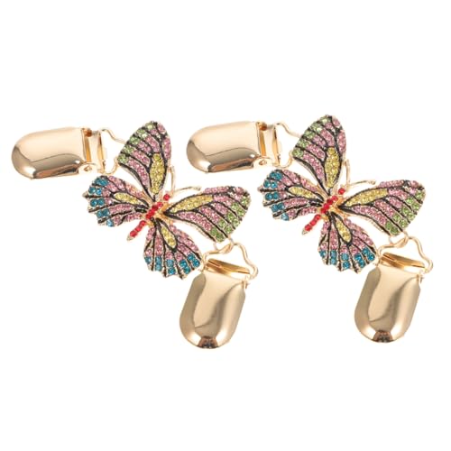 Hemobllo 2 Stück Schmetterling Cardigan Clips Emaille Broschen Strickjacken Verschlussclips Damen Schal Halteclips Modisch Langlebig für Arbeit Hochzeit Alltag von Hemobllo