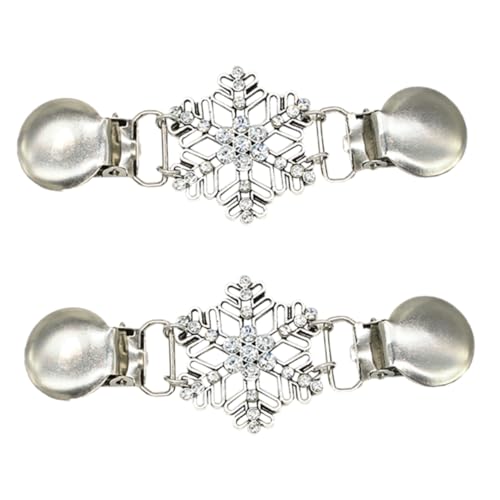 Hemobllo 2 Stück Schneeflocken Broschen aus Hochwertiger Anstecknadeln Damen Dekorative Breast Pins für Pullover Schals Jacken Festliche Alltagsmode von Hemobllo