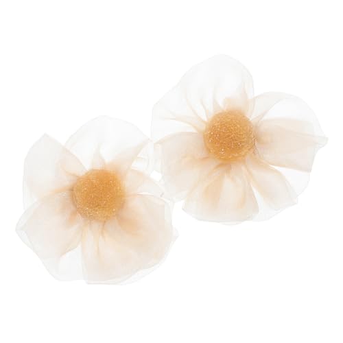 Hemobllo 2 Stück Schuhclips Damen Stoff Rosen Blumenabziehbar Hochzeitsdeko für High Heels Brautschmuck Abnehmbare Damenschuhschmuck Zubehör Beige von Hemobllo