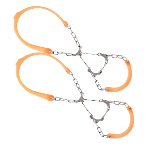 Hemobllo 2 Stück Schuhspikes für Winter Eis Rutschfest Robuste Eisgriffe aus Silikon Leicht Langlebig für Wandern Bergschuhe Eisfischen Outdoor Damen Herren von Hemobllo