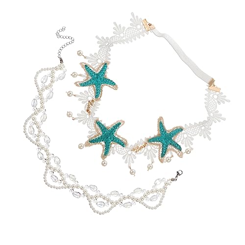 Hemobllo 2 Stück Seestern Perlen Schmuckset Damen Halskette und Modisches Haarschmuck Stern Design Geeignet für Damen Jeden Alters Festliches Accessoire für Hochzeit und Party Hemobllo 2 Stück Seestern Perlen Schmuckset Damen Halskette und Modisches Haarschmuck Stern Design Geeignet für Damen Jeden Alters Festliches Accessoire für Hochzeit und Party von Hemobllo