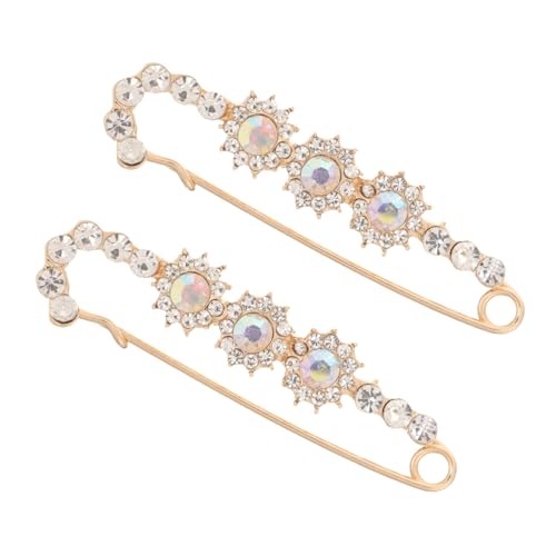 Hemobllo 2 Stück Strass Broschen aus Langlebiger Legierung Anstecknadeln für Brautkleider Hochzeitsdekoration und Damenbekleidung Vielseitiger Schmuck für Festliche Anlässe von Hemobllo