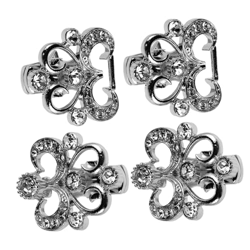 Hemobllo 2 Stück Strass Cardigan Clips Pullover Verschlussbroschen mit Funkelnden Kristallen Vielseitige Umhang und Schalhalter für Damen und Mädchen Silberfarbene Schmuckclips von Hemobllo