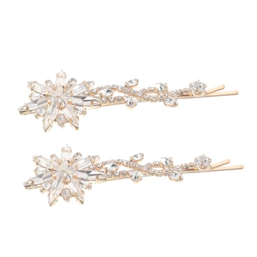 Hemobllo 2 Stück Strasssteine Haarklammern Vintage Braut Haarspangen mit Zuverlässigem für Hochzeit Party Vielseitiger Haarschmuck Damen Frisur Zubehör von Hemobllo