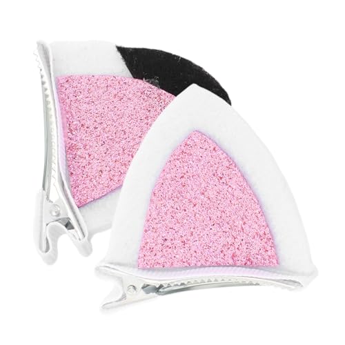 Hemobllo 2stücke Süße Katzenohr-haarspangen Cartoon-design Bequeme Party-accessoires Cosplay-haarzubehör Metall Und Filzmaterial Vielseitig Tragbar Für Mädchen Und Frauen von Hemobllo