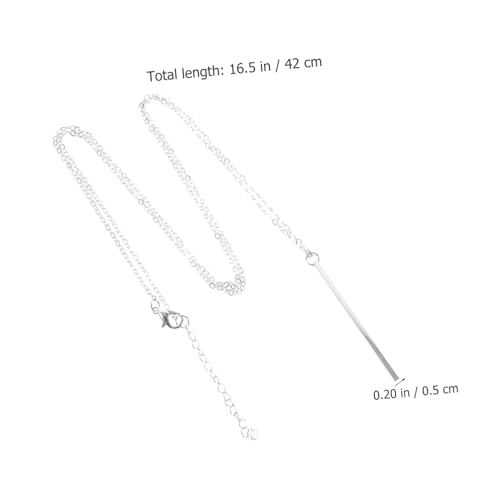 Hemobllo 2 Stück Sweater Pendant Halsketten für Damen Silberfarbene Lange Schmuckketten Pullover Accessoires Vielseitig für Party Alltag und Büro Geeignet von Hemobllo