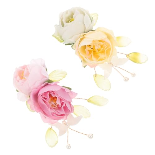 Hemobllo 2 Stück Teiliges Haarschmuck mit Kunstvollen Blumenhaarklammern Vielseitige Vintage Haarklammern für Damen für Hochzeit Boho Styles Strand und Festliche Anlässe von Hemobllo