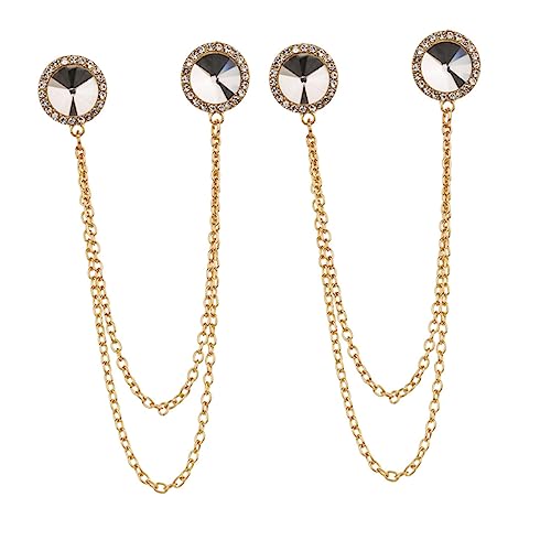 Hemobllo 2 Stück Teiliges Strickjacken Clips mit Funkelnden Kristallknöpfen Schmuck Clips für Pullover Schals Kleider Vielseitig Einsetzbar bei Hochzeit Party Geschenkidee von Hemobllo